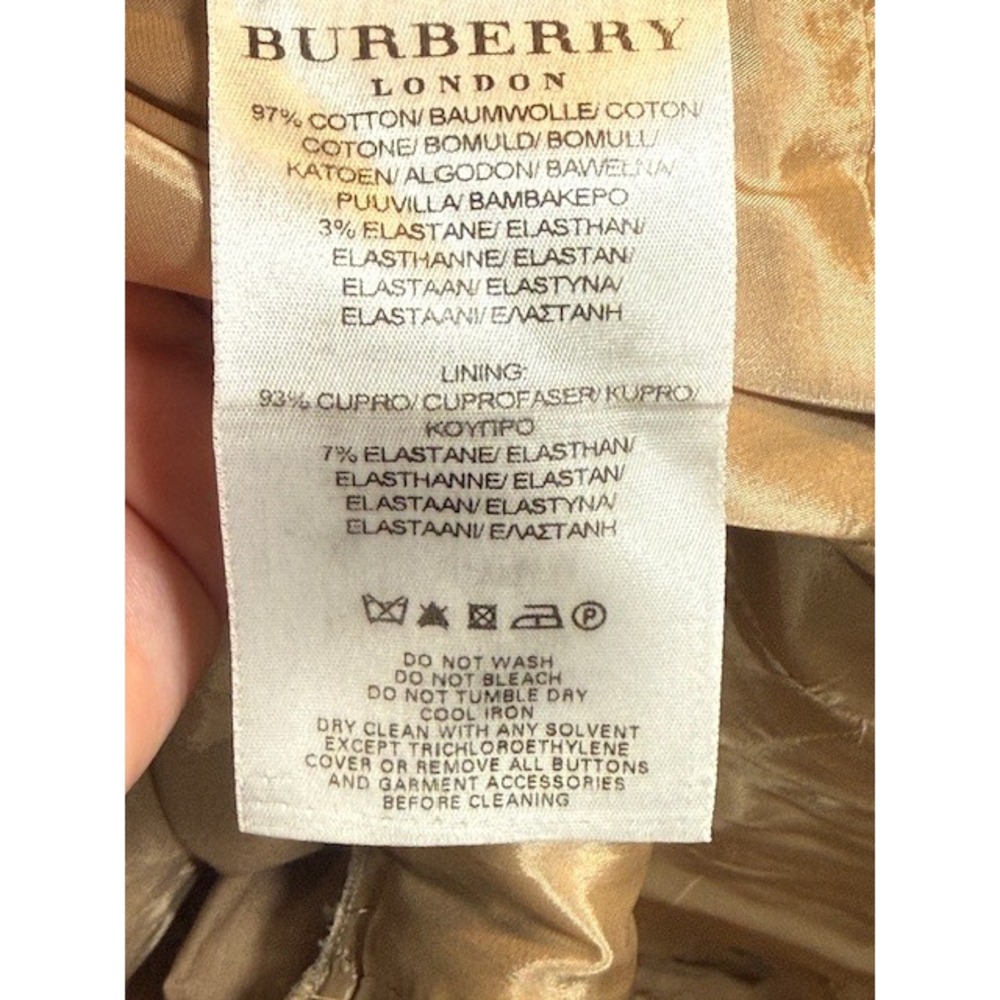 Authentic Burberry London Belted Safari Shirt Dress US Size 2 Khaki Midi‎ - Picture 4 of 16